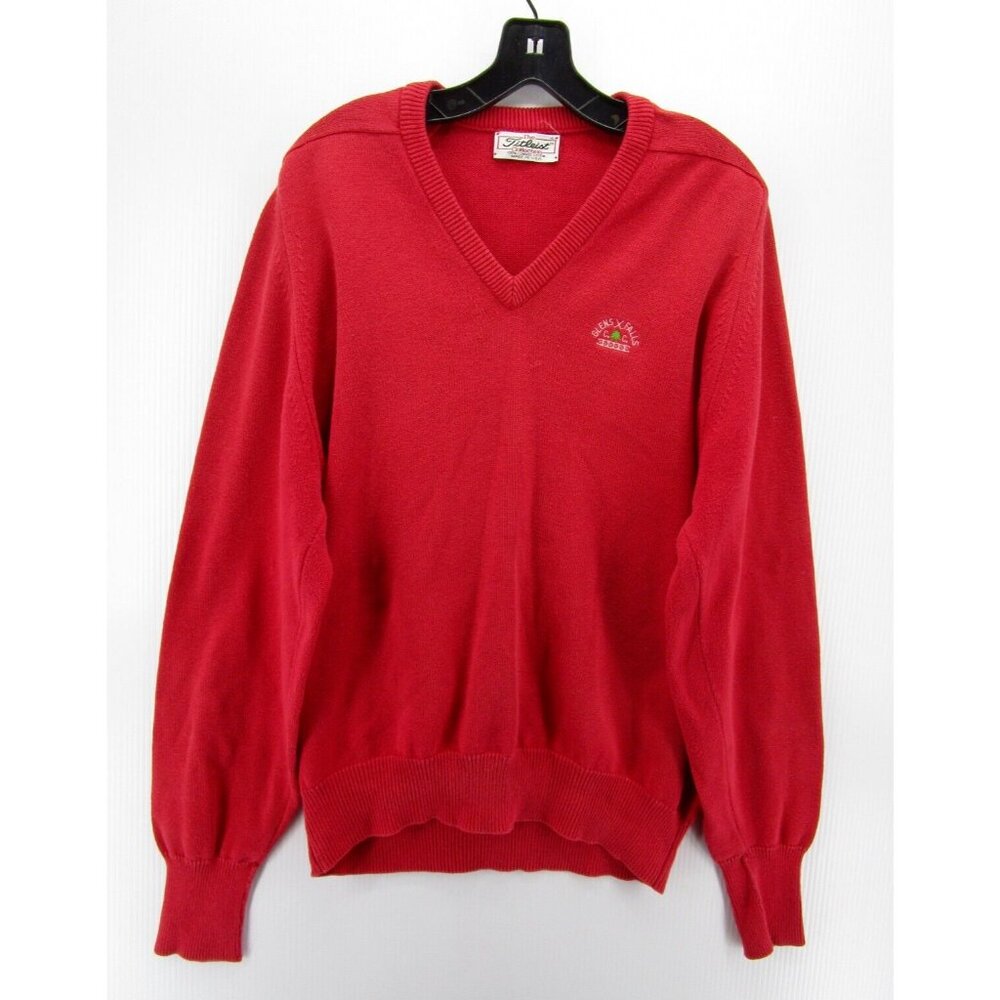 VINTAGE Titleist Sweater Large Golf Club 90s Pullover Embroidered Preppy